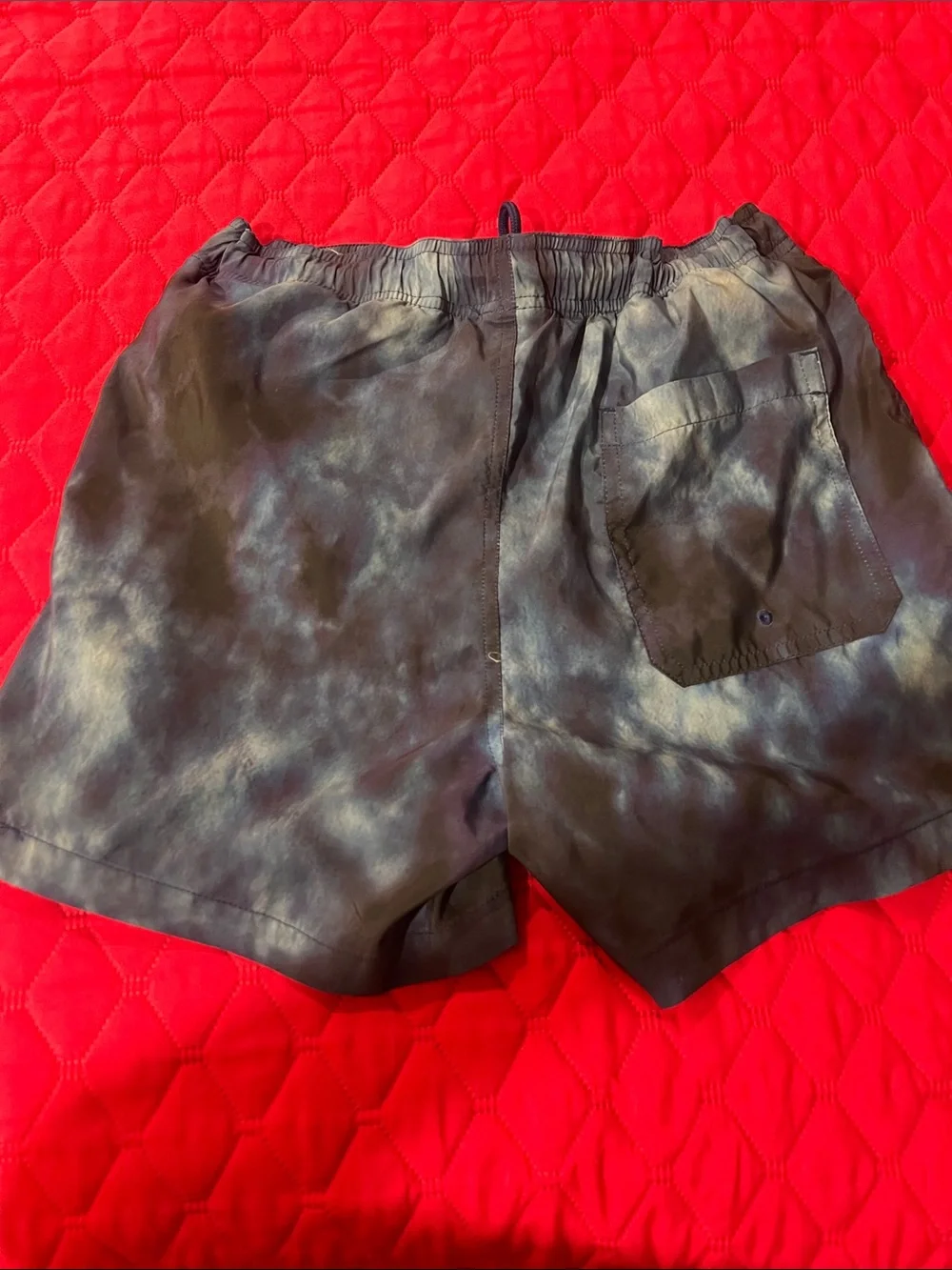 Death Row Records Navy Tie-Dye Men's Swim Trunks